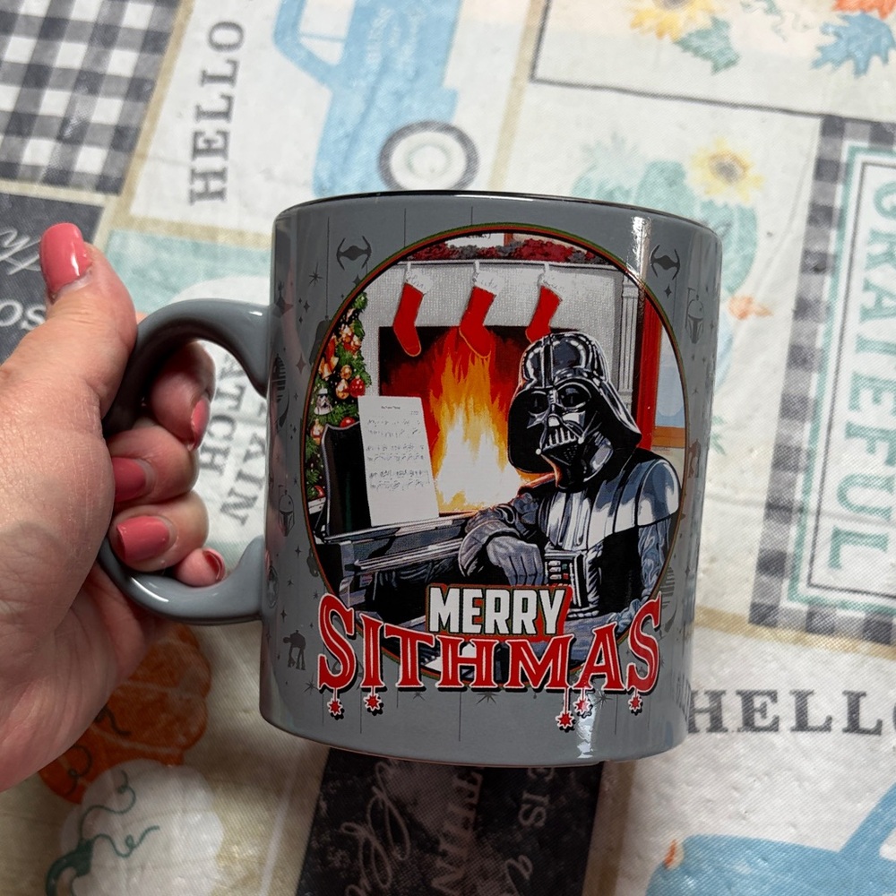 Star Wars Sithmas Gray Mug with Darth Vader